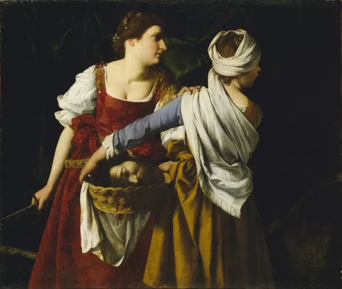 Framed Print : Judith and Her Maidservant with the Head of Holofernes. Artist: Gentileschi, Orazio (1563-1638) Framed Print : Judith and Her Maidservant with the Head of Holofernes. Artist: Gentileschi, Orazio (1563-1638)