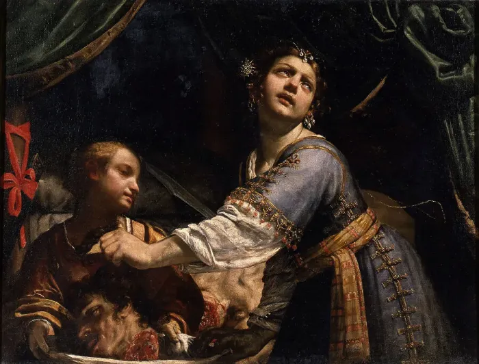 Framed Print : Judith and Her Maidservant with the Head of Holofernes, 1645. Creator: Canlassi (Called Cagnacci), Guido (Guidobaldo) (1601-1663) Framed Print : Judith and Her Maidservant with the Head of Holofernes, 1645. Creator: Canlassi (Called Cagnacci), Guido (Guidobaldo) (1601-1663)