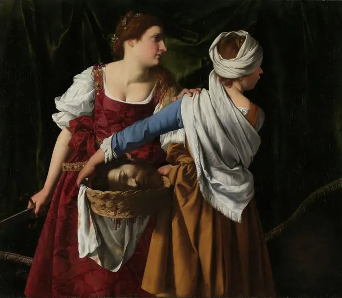 Framed Print : Judith and her Maidservant with the Head of Holofernes, c1608-1612. Creators: Orazio Gentileschi, Artemisia Gentileschi Framed Print : Judith and her Maidservant with the Head of Holofernes, c1608-1612. Creators: Orazio Gentileschi, Artemisia Gentileschi