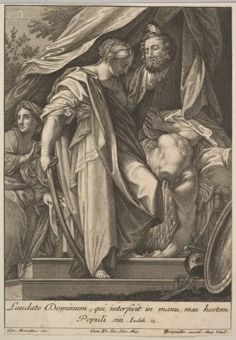 Framed Print : Judith slaying Holofernes, 1705-62. Creator: Johann Georg Bergmuller Framed Print : Judith slaying Holofernes, 1705-62. Creator: Johann Georg Bergmuller