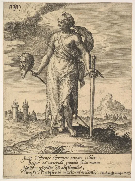 Framed Print : Judith, from Willem van Haecht, Tyrannorum proemia, 1578, 1578 Framed Print : Judith, from Willem van Haecht, Tyrannorum proemia, 1578, 1578
