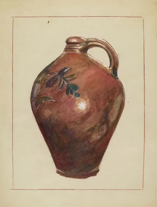 Framed Print : Jug, 1935 / 1942. Creator: Salvatore Borrazzo Framed Print : Jug, 1935 / 1942. Creator: Salvatore Borrazzo