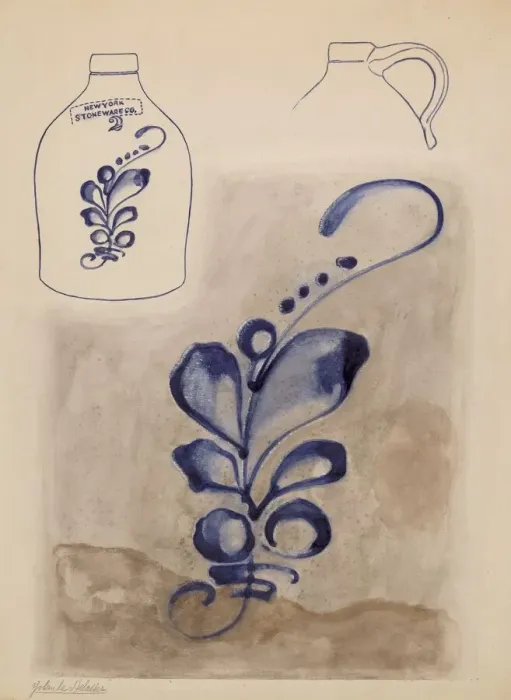 Framed Print : Jug, 1937. Creator: Yolande Delasser Framed Print : Jug, 1937. Creator: Yolande Delasser