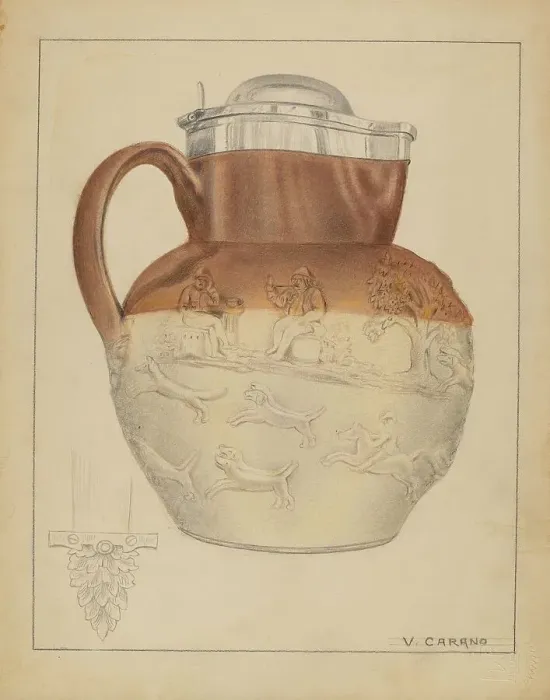 Framed Print : Jug, c. 1936. Creator: Vincent Carano Framed Print : Jug, c. 1936. Creator: Vincent Carano