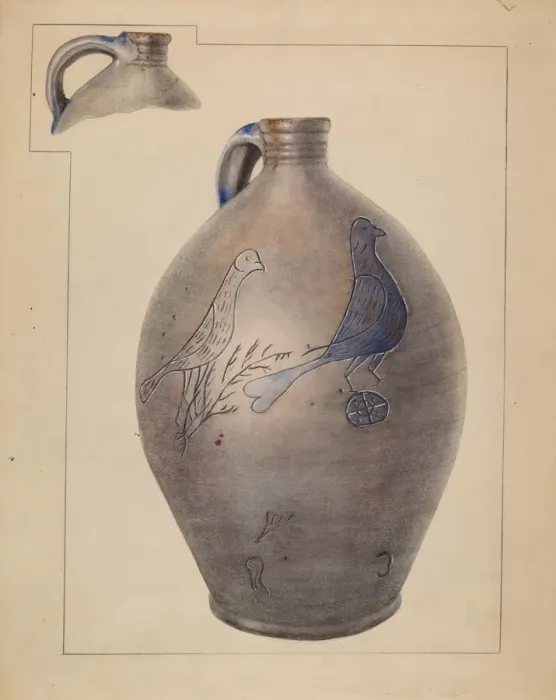 Framed Print : Jug, c. 1937. Creator: Charlotte Sperber Framed Print : Jug, c. 1937. Creator: Charlotte Sperber