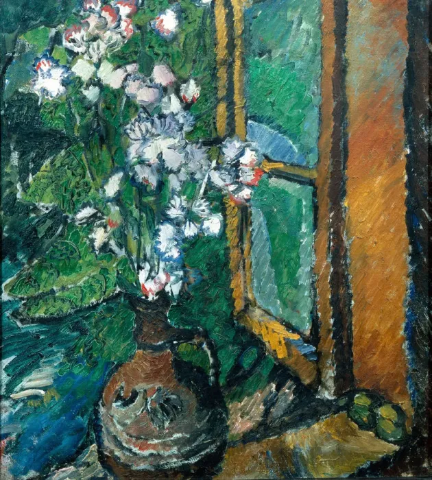 Framed Print : Jug with Flowers. Artist: Rozanova, Olga Vladimirovna (1886-1918) Framed Print : Jug with Flowers. Artist: Rozanova, Olga Vladimirovna (1886-1918)