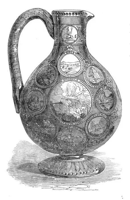 Framed Print : Jug presented to the 4th (Kings Own) Regiment, 1870. Creator: Unknown Framed Print : Jug presented to the 4th (Kings Own) Regiment, 1870. Creator: Unknown