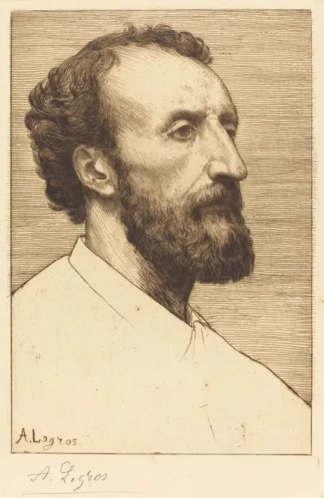 Framed Print : Jules Dalou, 2nd plate. Creator: Alphonse Legros Framed Print : Jules Dalou, 2nd plate. Creator: Alphonse Legros