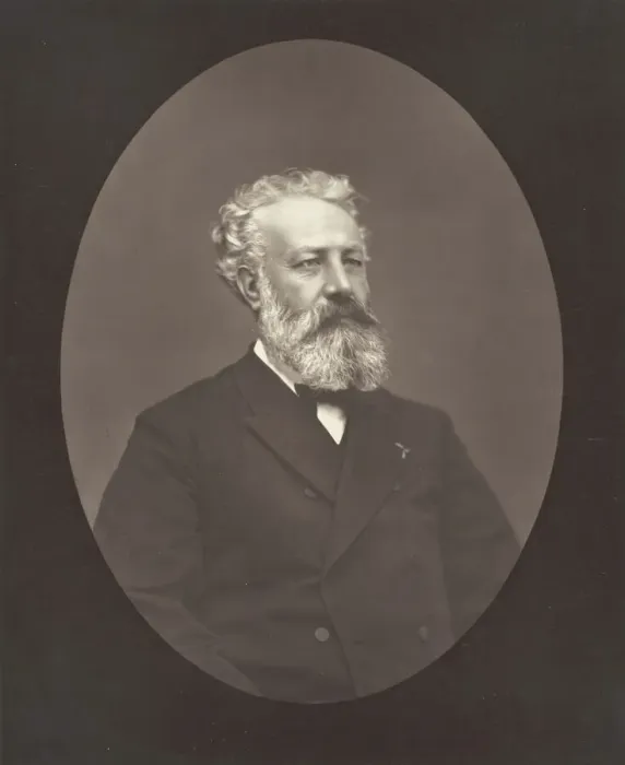 Framed Print : Jules Verne, c. 1876. Creator: Etienne Carjat Framed Print : Jules Verne, c. 1876. Creator: Etienne Carjat