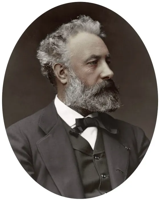 Framed Print : Jules Verne, French novelist, 1877. Artist: Lock & Whitfield Framed Print : Jules Verne, French novelist, 1877. Artist: Lock & Whitfield