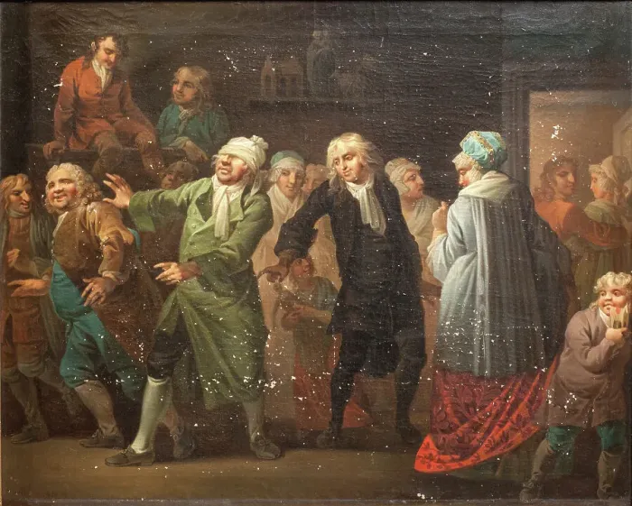 Framed Print : Julestuen (The Christmas Party)...Holberg Gallery. Scenes from Ludvig Holberg's comedies, 1814. Creator: Christian August Lorentzen Framed Print : Julestuen (The Christmas Party)...Holberg Gallery. Scenes from Ludvig Holberg's comedies, 1814. Creator: Christian August Lorentzen