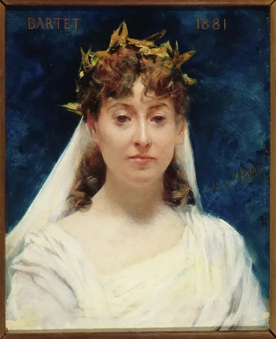 Framed Print : Julia Bartet (1854-1941), member of the Comédie-Française. between 1883 and 1893. Creator: Aime Morot Framed Print : Julia Bartet (1854-1941), member of the Comédie-Française. between 1883 and 1893. Creator: Aime Morot