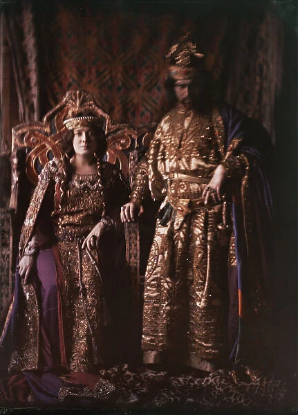 Julia Marlowe and Edward H. Southern in Macbeth, between 1906 and 1913. Creator: Arnold Genthe