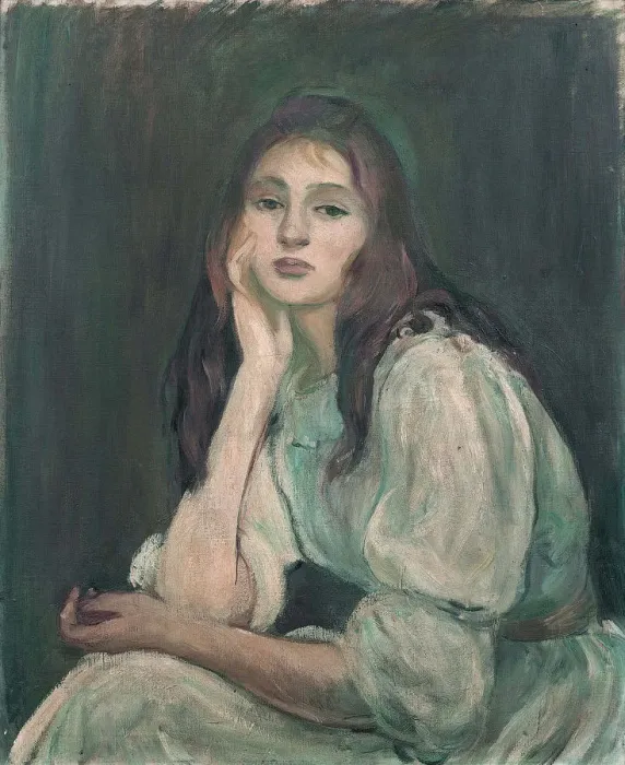 Framed Print : Julie Daydreaming (Julie reveuse), 1894. Artist: Morisot, Berthe (1841-1895) Framed Print : Julie Daydreaming (Julie reveuse), 1894. Artist: Morisot, Berthe (1841-1895)
