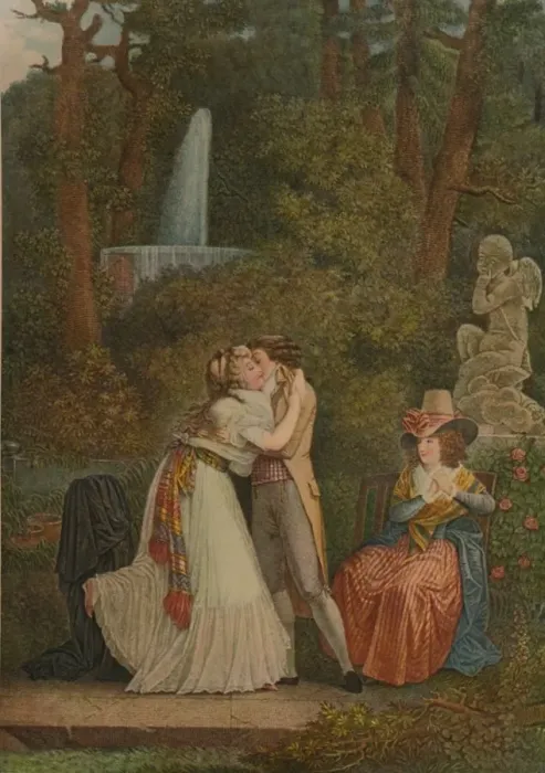 Framed Print : Julie, Ou Le Premier Baiser De L Amour, (First Kiss), 1784-1799, (1913). Artist: Jacques-Louis Copia Framed Print : Julie, Ou Le Premier Baiser De L Amour, (First Kiss), 1784-1799, (1913). Artist: Jacques-Louis Copia