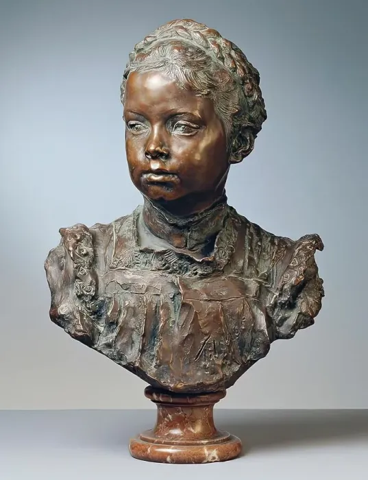 Framed Print : Julie von Benesch at the age of 8, 1889. Creator: Viktor Oskar Tilgner Framed Print : Julie von Benesch at the age of 8, 1889. Creator: Viktor Oskar Tilgner