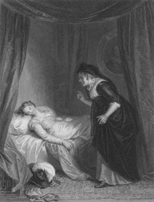 Framed Print : Juliet & the Nurse, c1830s. Creator: E Smith Framed Print : Juliet & the Nurse, c1830s. Creator: E Smith