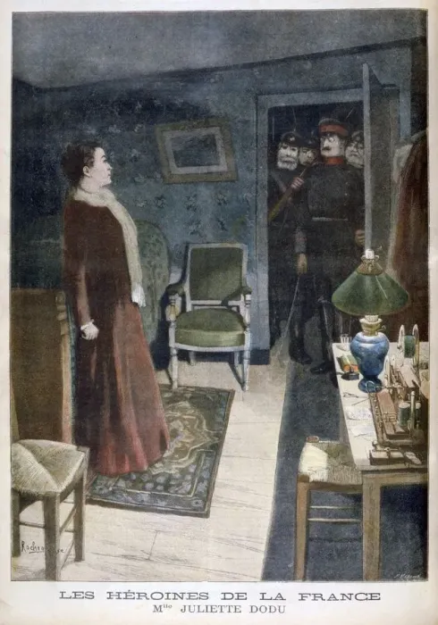 Framed Print : Juliette Dodu, heroin of France, 1896. Artist: F Meaulle Framed Print : Juliette Dodu, heroin of France, 1896. Artist: F Meaulle