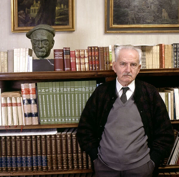 Julio Caro Baroja (1914-1995), Spanish ethnologist, portrait of 1988