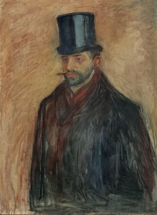 Framed Print : Julius Meier-Graefe, probably 1894. Creator: Edvard Munch Framed Print : Julius Meier-Graefe, probably 1894. Creator: Edvard Munch
