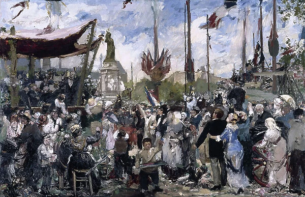 July 14, 1880, inauguration of the monument to the Republic, 1881. Creator: Alfred Philippe Roll