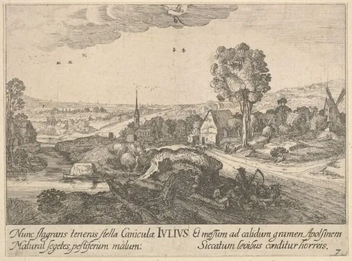 Framed Print : July, 1628-29. Creator: Wenceslaus Hollar Framed Print : July, 1628-29. Creator: Wenceslaus Hollar