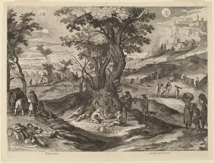 Framed Print : July and August, 1615. Creator: Aegidius Sadeler II Framed Print : July and August, 1615. Creator: Aegidius Sadeler II