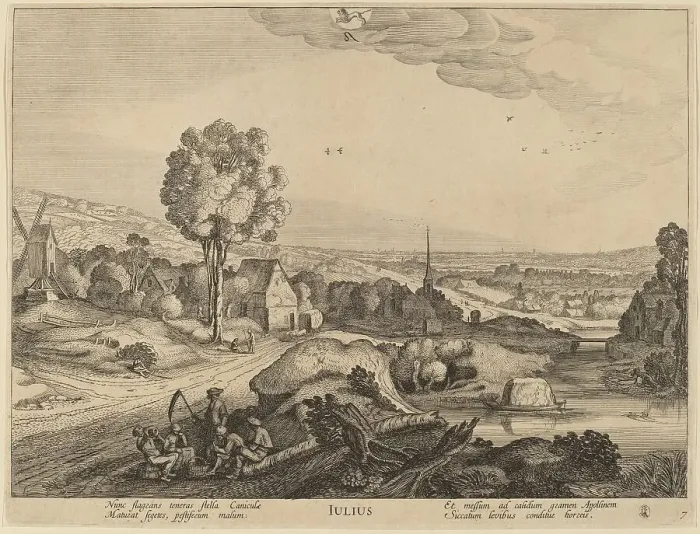 Framed Print : July. Creator: Jan van de Velde II Framed Print : July. Creator: Jan van de Velde II