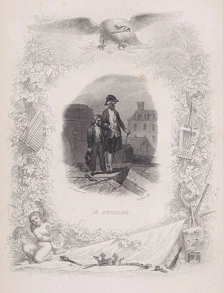 July Fourteenth from The Songs of Beranger, 1829. Creator: Melchior Peronard
