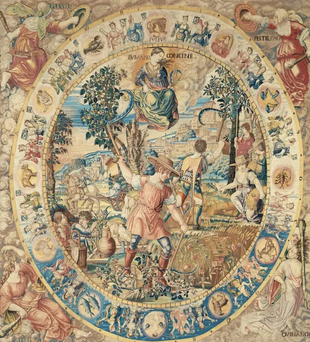 Framed Print : July, from The Medallion Months, Brussels, before 1528. Creator: Unknown Framed Print : July, from The Medallion Months, Brussels, before 1528. Creator: Unknown