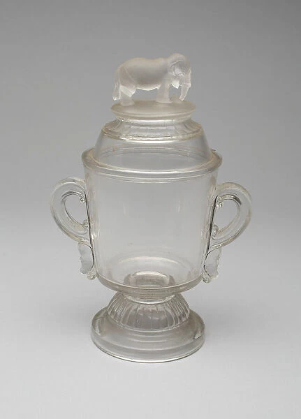 Jumbo  /  Elephant covered dish, 1883  /  5. Creator: Canton Glass Company