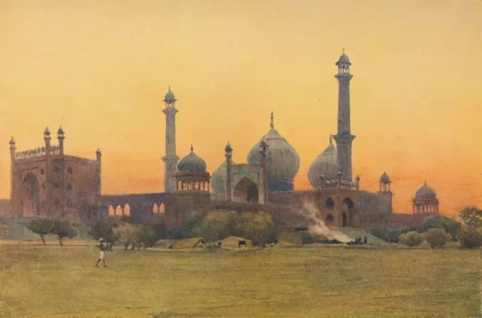 Framed Print : The Jumma Musjid, Delhi - At Sunset, c1880 (1905). Artist: Alexander Henry Hallam Murray Framed Print : The Jumma Musjid, Delhi - At Sunset, c1880 (1905). Artist: Alexander Henry Hallam Murray