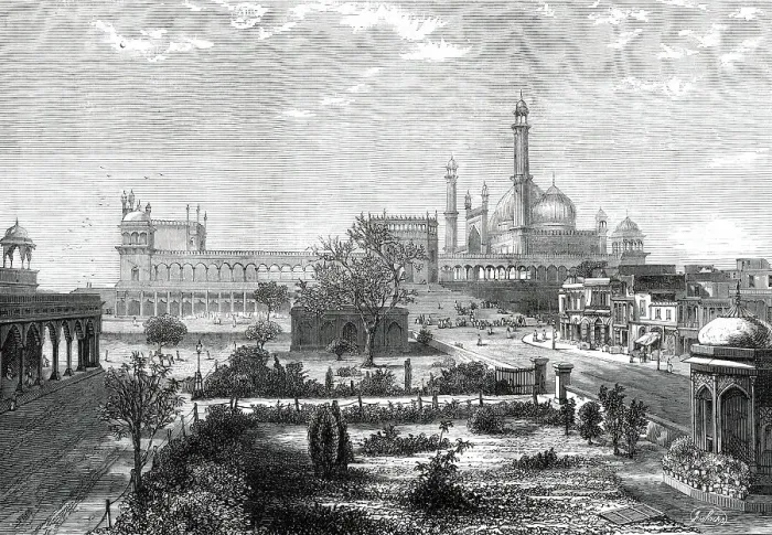 Framed Print : The Jumna Musjid, Delhi, 1876. Creator: Unknown Framed Print : The Jumna Musjid, Delhi, 1876. Creator: Unknown