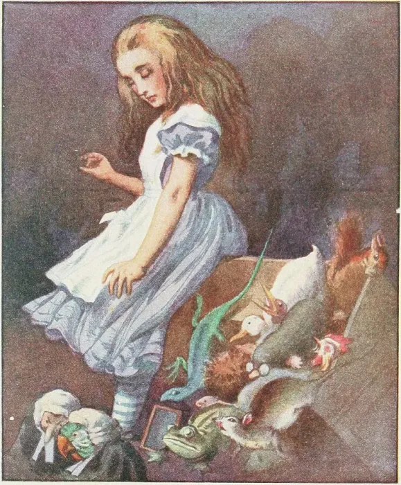 Framed Print : and she jumped up in such a hurry that she tipped over the jury-box, 1911. Creator: Tenniel, Sir John (1820-1914) Framed Print : and she jumped up in such a hurry that she tipped over the jury-box, 1911. Creator: Tenniel, Sir John (1820-1914)