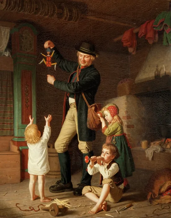 Framed Print : Jumping jack, 1879. Creator: Lindegren, Amalia (1814-1891)