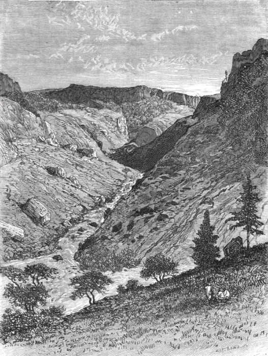 Framed Print : Junction of the Kiltee with the Brantee, Agow Meder; A journey through Soudan... 1875. Creator: Unknown