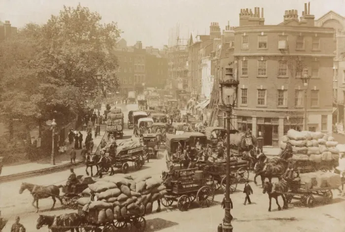 Framed Print : Junction of Tower Hill, Mansell Street and Tower Bridge, London, 11 June 1914. Artist