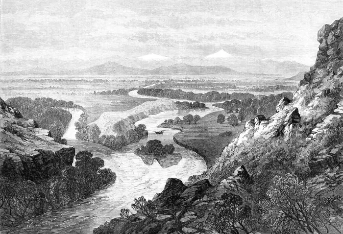 Framed Print : Junction of the three tributaries of the Missouri, 1870. Creator: Unknown Framed Print : Junction of the three tributaries of the Missouri, 1870. Creator: Unknown