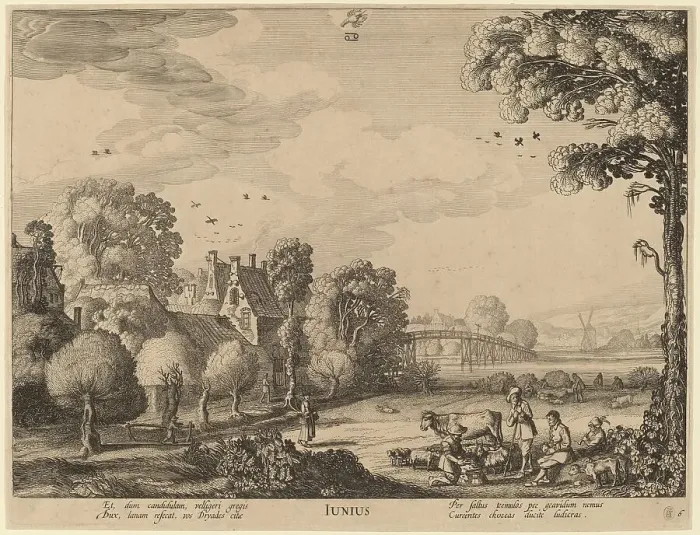 Framed Print : June. Creator: Jan van de Velde II Framed Print : June. Creator: Jan van de Velde II