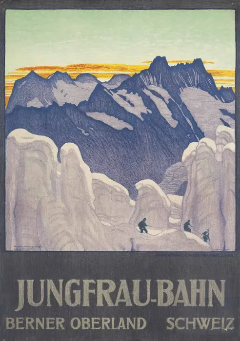 Framed Print : Jungfrau-Bahn, Berner Oberland, 1910 Framed Print : Jungfrau-Bahn, Berner Oberland, 1910