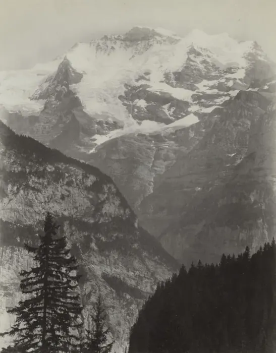 Framed Print : Jungfrau, View from Mürren, Switzerland, c. 1860s. Creator: Charles Soulier (French Framed Print : Jungfrau, View from Mürren, Switzerland, c. 1860s. Creator: Charles Soulier (French