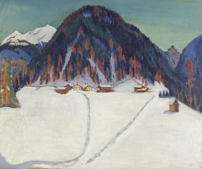 Framed Print : The Junkerboden under Snow, 1936. Creator: Ernst Kirchner Framed Print : The Junkerboden under Snow, 1936. Creator: Ernst Kirchner