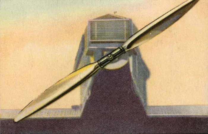 Framed Print : Junkers metal propeller with adjustable paddle blades, 1932. Creator: Unknown