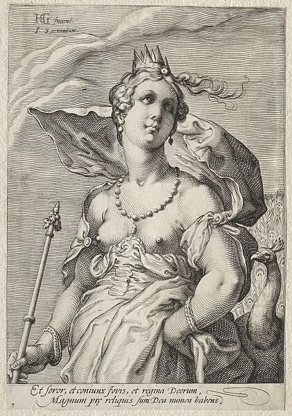 Juno, c. 1595. Creator: Jan Saenredam (Dutch, 1565-1607)