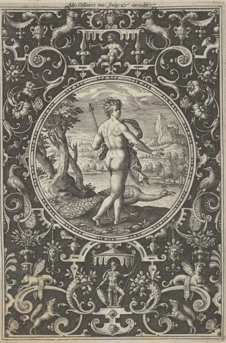 Framed Print : Juno in a Decorative Frame with Grotesques, from the Judgment of Paris, ca. 1580 Framed Print : Juno in a Decorative Frame with Grotesques, from the Judgment of Paris, ca. 1580