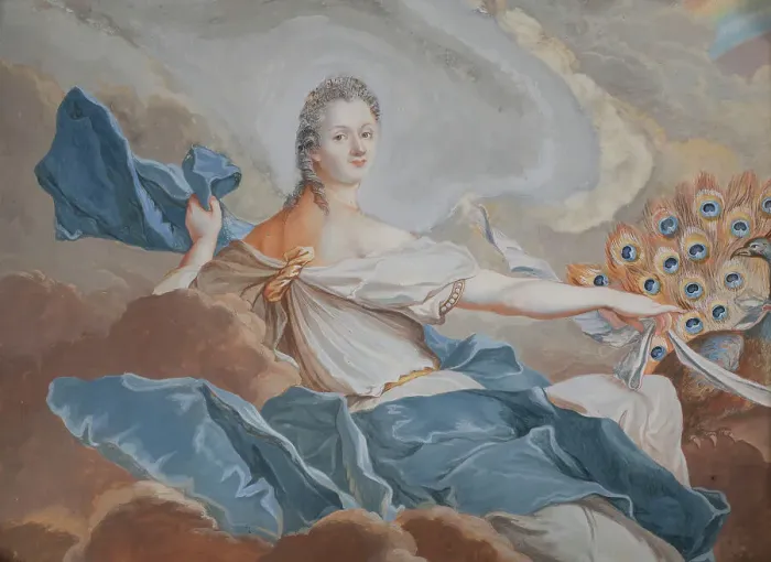 Framed Print : Juno, goddess of marriage, 1765. Creator: Alexander Meurling Framed Print : Juno, goddess of marriage, 1765. Creator: Alexander Meurling