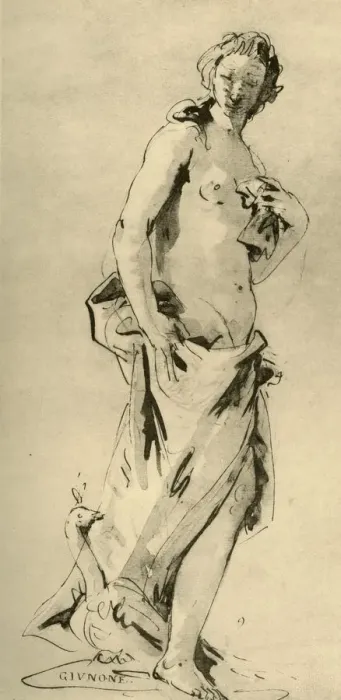 Framed Print : Juno, mid 18th century, (1928). Artist: Giovanni Battista Tiepolo Framed Print : Juno, mid 18th century, (1928). Artist: Giovanni Battista Tiepolo