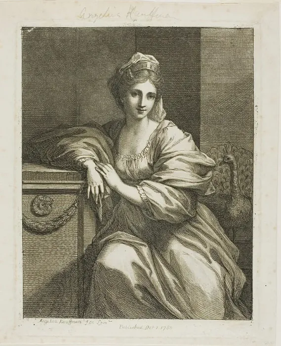 Framed Print : Juno and the Peacock, 1780. Creator: Angelica Kauffman Framed Print : Juno and the Peacock, 1780. Creator: Angelica Kauffman