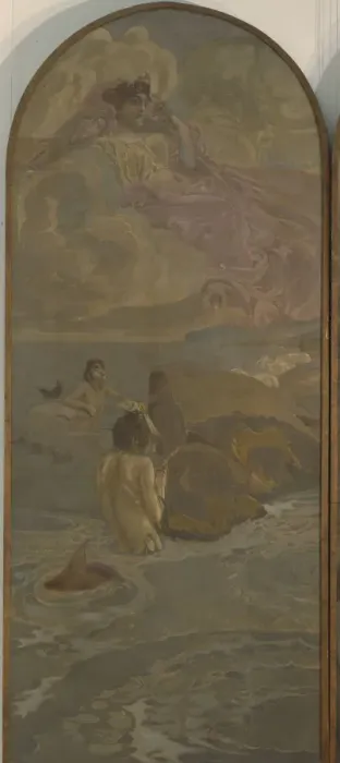 Framed Print : Juno (Triptych The Judgment of Paris), 1893. Artist: Vrubel, Mikhail Alexandrovich (1856-1910) Framed Print : Juno (Triptych The Judgment of Paris), 1893. Artist: Vrubel, Mikhail Alexandrovich (1856-1910)
