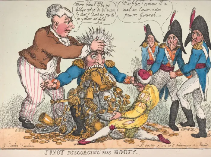 Framed Print : Junot Disgorging His Booty, October 17, 1808. October 17, 1808 Framed Print : Junot Disgorging His Booty, October 17, 1808. October 17, 1808